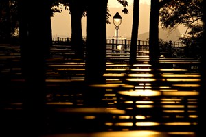 Ráno v Letenských sadech, Praha