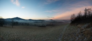 Ráno na Křížovém Vrchu