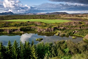 Jezero Mývatn Island